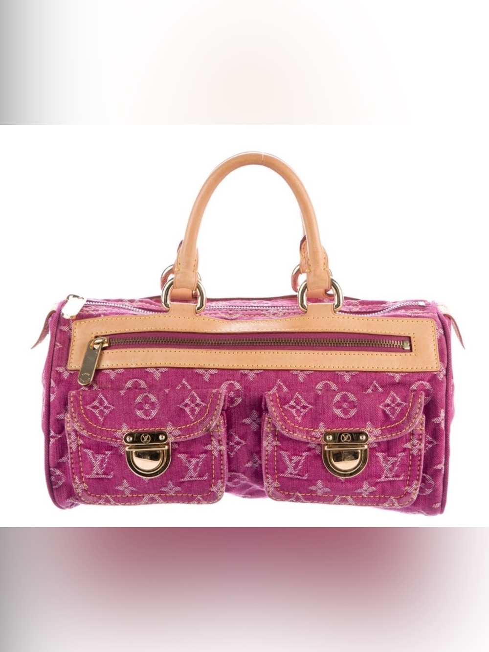 Vintage Louis Vuitton Pink Denim Neo Speedy Bag